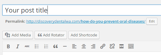 Adding the Post title to WP