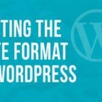 Setting the Date Format in WordPress