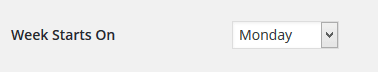 WordPress Tutorial - Setting WordPress Starting day of the Week