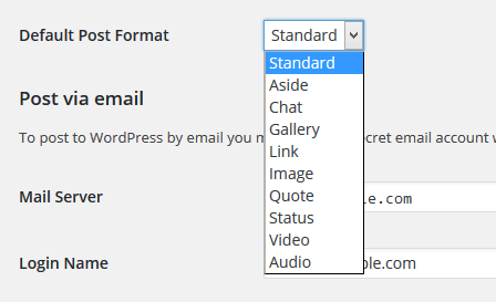 WordPress Tutorial- Set the Default Post Format in WordPress