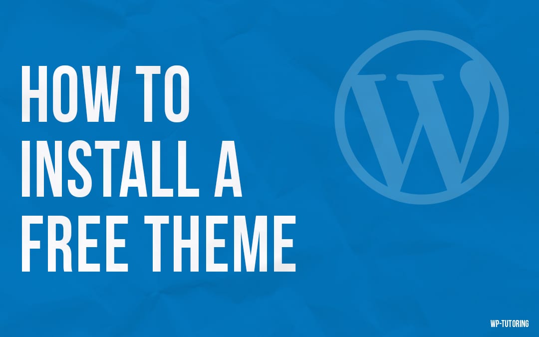 How to install a free theme