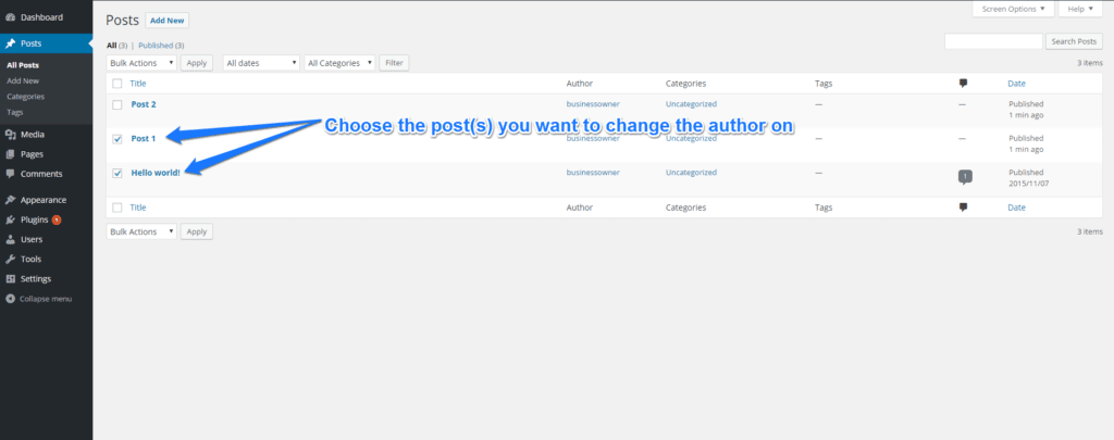Change the Post Author in WordPress Image 2