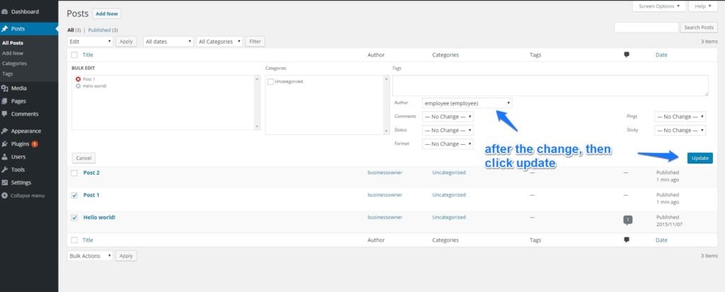 Change the Post Author in WordPress Image 4