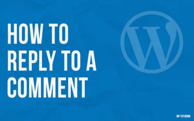 How to reply to a comment