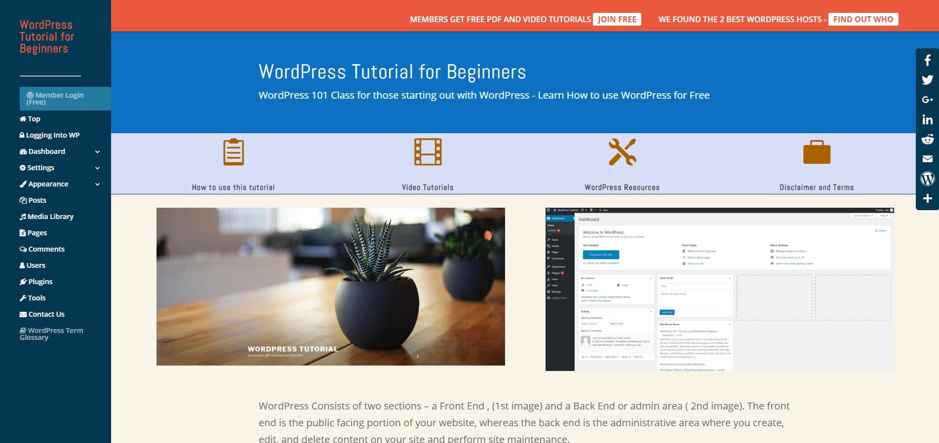Free WordPress Tutorial for Beginners Just Launched
