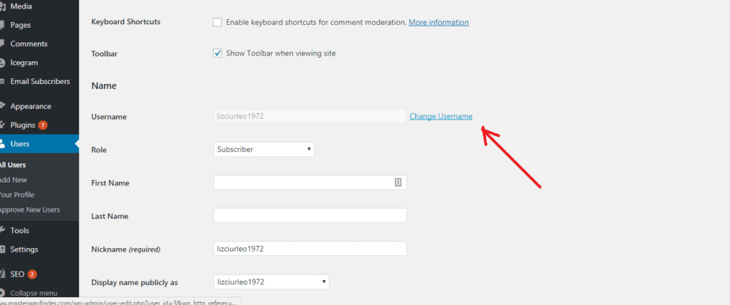 How to change usernames in WordPress using Username Changer Plugin
