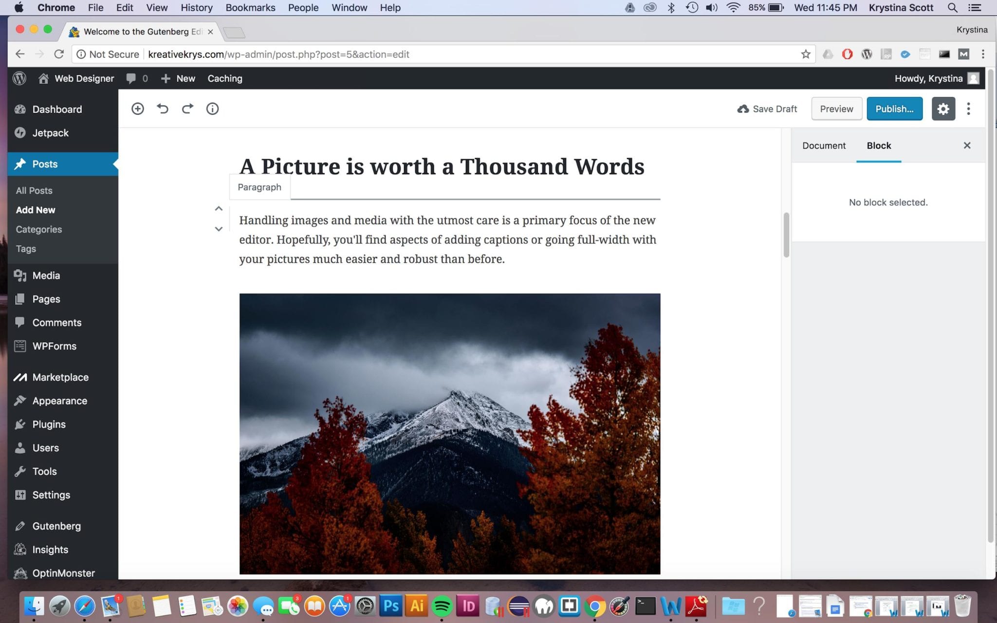 Moving a Block in Gutenberg