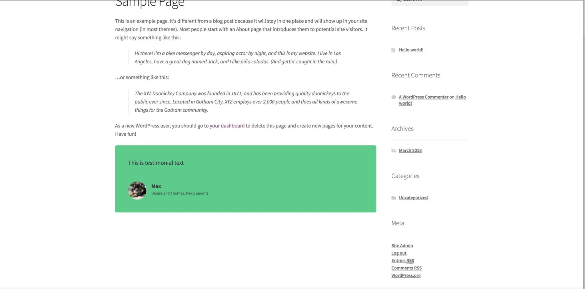 Adding Testimonials in Gutenberg