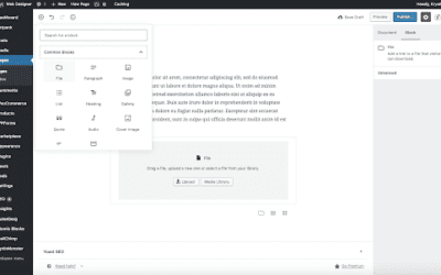 Adding a file in Gutenberg