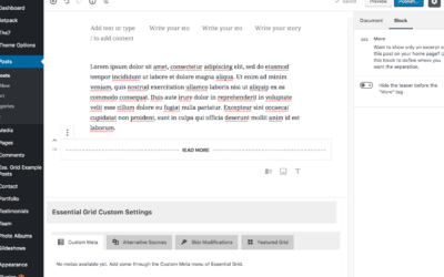 Using the More Block in Gutenberg