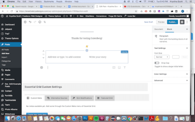 Multiple Columns in Gutenberg