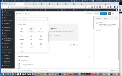 Adding a Cover Block in Gutenberg