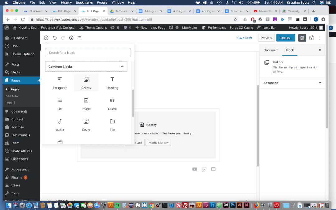 How to add a Gallery in Gutenberg- WordPress