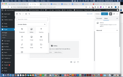 How to add a Gallery in Gutenberg- WordPress