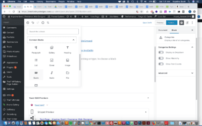 Adding a Quote in Gutenberg- WordPress 5.0