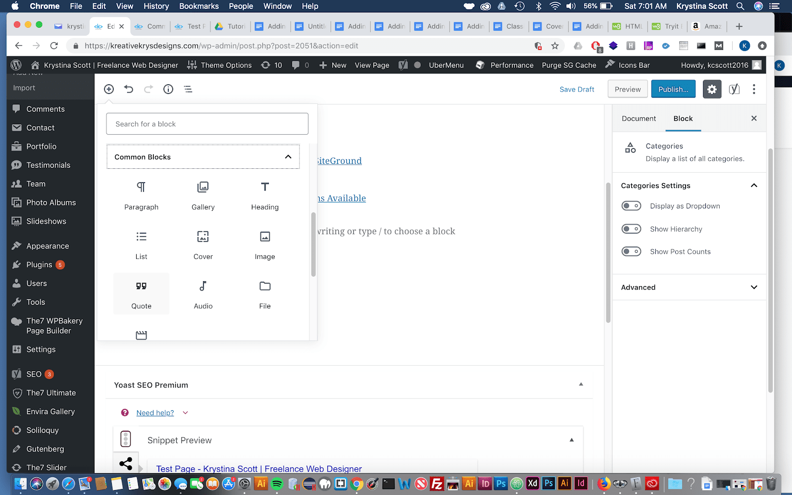 Adding a Quote in Gutenberg- WordPress 5.0