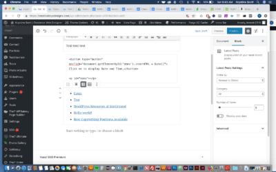 Adding the Latest Posts Block to Gutenberg- WordPress 5.0