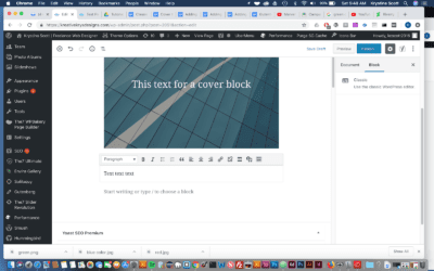 Using the Classic Block in Gutenberg