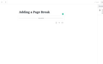 Adding a Page Break in Gutenberg- WordPress 5.0