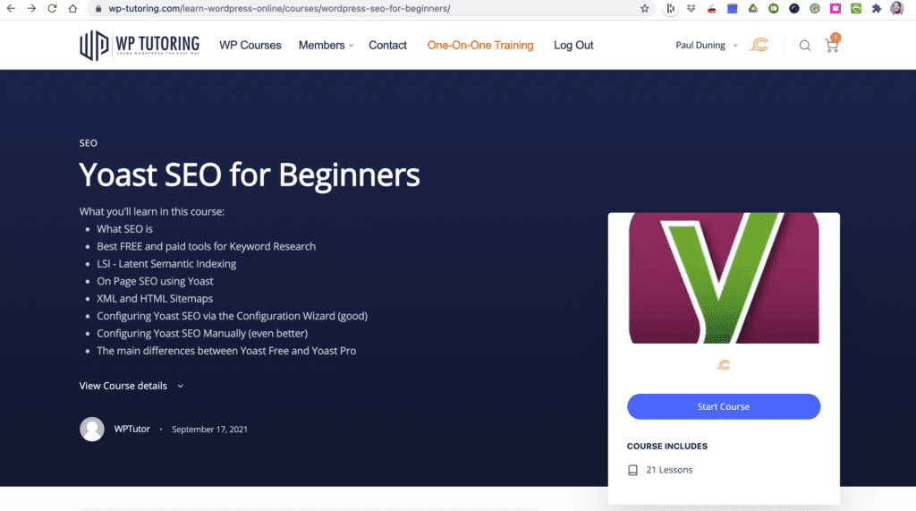 Yoast SEO for beginners course