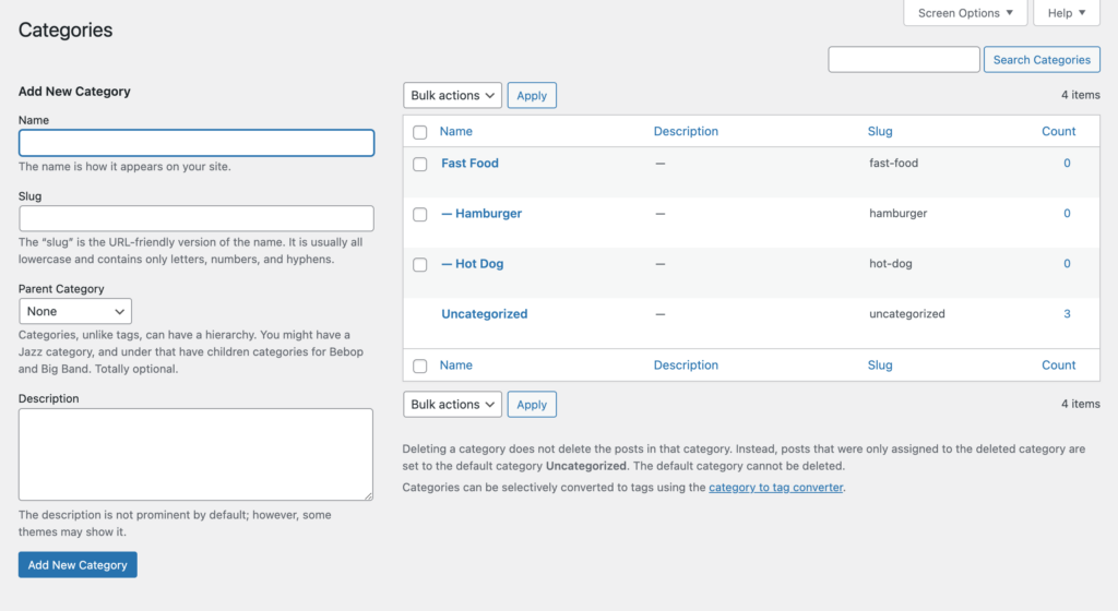 How to Add a Category in WordPress -category Page